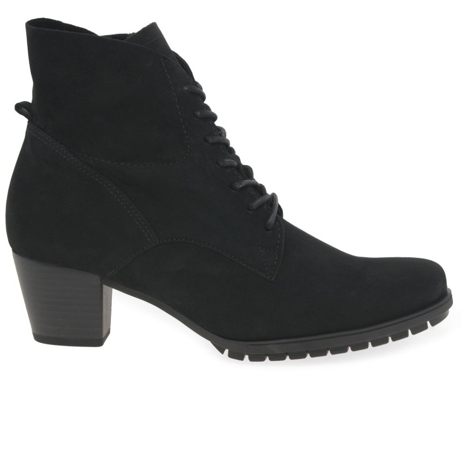 Gabour | Bottines Femme Optimum En Nubuck Noir Exclusives